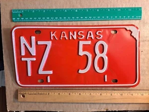 License Plate, Kansas, 1974, Passenger, NT (small Norton County) - Z 58 (Zseries - Bild 1 von 1