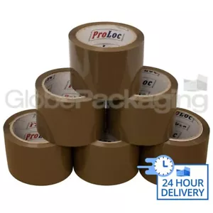 12 ROTOLI DI NASTRO DA IMBALLAGGIO EXTRA LARGO 3" MARRONE BASSO RUMORE FORTE 72mm x 66M - Foto 1 di 7