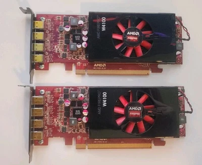 AMD FirePro W4100 2GB GDDR5 Mini Display Port PCI-E 3.0 - Pair - Low Profile - Image 1 of 3