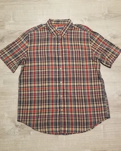 St John’s Bay Outfitters kurzärmliges kariertes Button Down Hemd Herren Größe XL - Bild 1 von 3