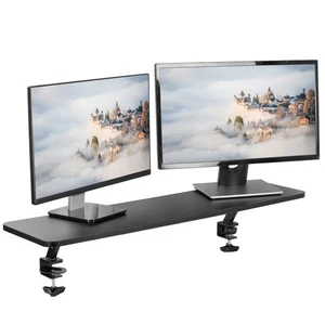 VIVO Black Clamp-on Large 40" Desk Shelf | Monitor Laptop Riser Desk Organizer - Picture 1 of 8