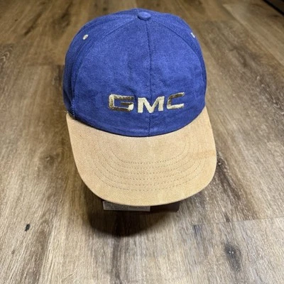 Gorra General Motors Company GMC Snapback Azul Marino Gamuza Marrón Tostado Años 80 De Colección Foto 1 de 4
