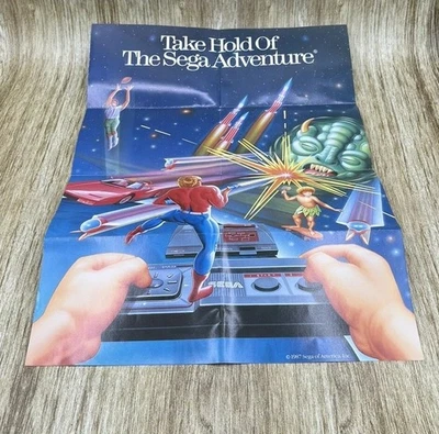VTG‼ 1987 Take Hold of the SEGA Adventure Master System Insert Promo Poster •EX‼ - Image 1 of 2