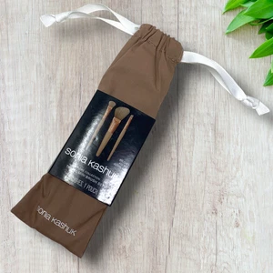 NEW Sonia Kashuk Explore Collection Mini Brush Set 3 pc Eye Face Liner Pouch - Picture 1 of 5