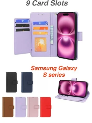 Samsung Galaxy S25 S24 S23 S22 S21 FE Edge Plus Ultra Case Leather Cover Wallet - image 1 of 4