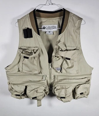 Columbia PFG Chaleco de Pesca Equipo Utilitario - Para Hombre Mediano M - Beige Caqui RN69724 Foto 1 de 4