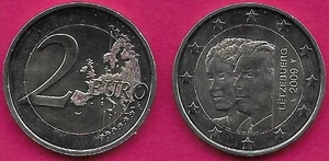 LUXEMBOURG 2 EURO 2009 UNC 1 YEAR TYPE,822,500 MINTED,90tH ANNIVERSARY OF CHARLO - Picture 1 of 1