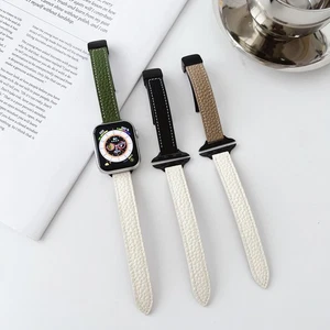 Correa de lujo 45/49 mm para Apple Watch Series Ultra 8 7 6 5 cuero genuino - Imagen 1 de 14
