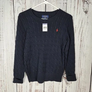 POLO RALPH LAUREN Boy's Cable-Knit Sweater (Size : L 14-16 / Navy) - Picture 1 of 4