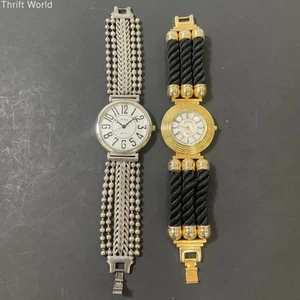 Vintage Le Baron Wristwatches Women's Lot of 2 Gold Tone Silver Tone Untested - Picture 1 of 11