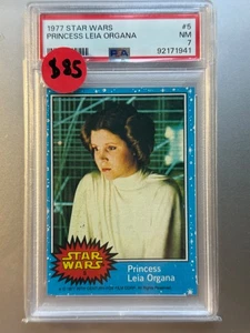 1977 Topps Star Wars #5 Princess Leia Organa PSA 7 NM - Picture 1 of 2