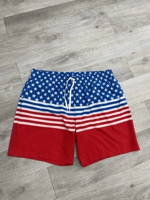 Chubbies Bandera Americana Pantalones Cortos de Baño Traje de Baño Forrado Cordón Hombres Talla 2XL Foto 1 de 3