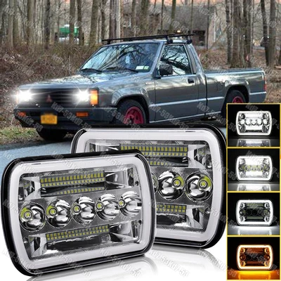 2 piezas para camioneta Mitsubishi Mighty Max 7x6" faros LED sellados haz alto-bajo H4 Foto 1 de 4
