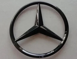 Logo Emblem Mercedes Stern schwarz glänzend Heckklappe Kofferraum 90mm GLC-Klasse 2016+ - Bild 1 von 3