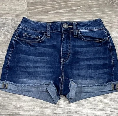 So Jean Shorts Junior's Size 1/25  Curvy Shortie High Rise Denim (Waist 24") - Image 1 of 4