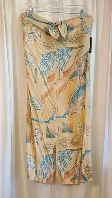 NWT Harley Davidson By Tory Richard Sz L Yellow/Hawaiian Motorcycle Print Dress - Image 1 of 4