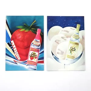Stolichnaja Wodka Erdbeere Vanille Postkarten 1996 - 2 Stück - Bild 1 von 2