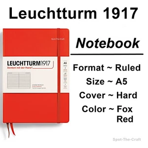Leuchtturm1917 Ruled Journal Notebook Medium A5 Fox Red 367252 - Picture 1 of 8