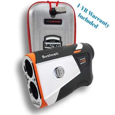 Excellent Bushnell Tour V6 Shift Slope Golf Laser Rangefinder w/ 1 Year Warranty - Image 1 of 4