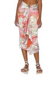 Falda Behati ANDREA IYAMAH en Abstracto Estampado de Setas Coral Talla Mediana - Imagen 1 de 6