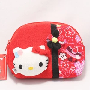 Hello Kitty Cute Kawaii Compact Pouch Chirimen Crepe Kyoto Japan A - Picture 1 of 9