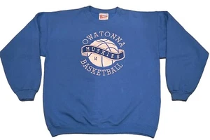 Pallacanestro Hanes Owatonia Huskies vintage anni '90 L blu - Foto 1 di 4