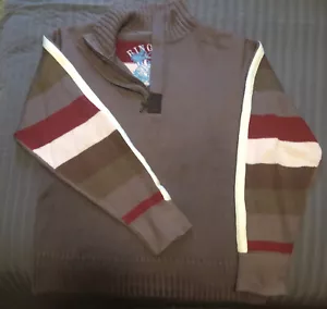 Ringspun Men's Sweater Brown Pink And Red Pull Over Large - Picture 1 of 6