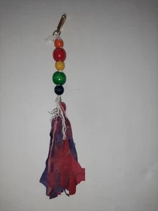 Juguete de borla de pájaro hecho a mano para pájaros medianos Cacatúa grises africanos Loros pequeños - Imagen 1 de 2
