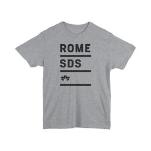 Rome Stacked Tee Shirt, Short Sleeve T-Shirt, Men's Extra Large/XL, Grey New