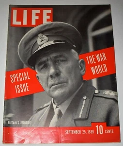 LIFE Magazine - September 25, 1939 WWII BRITAIN IRONSIDE GERMANY DEFEATS POLAND  - Imagen 1 de 12