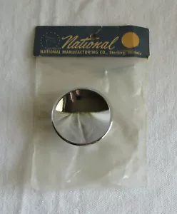 Vtg Chrome cabinet knob pull 2” concave by National Mfg. drawer cupboard NOS MCM - Picture 1 of 4