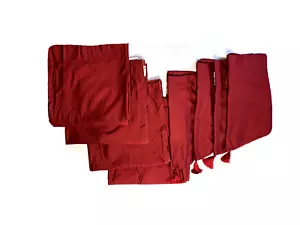 Set 8 JC Penney Curtains & Valances Window Treatments Drapes Dark Red Decorator - Picture 1 of 5