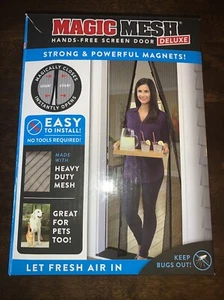 Magic Mesh Deluxe Hands Free Magnetic Screen Door 39"x83" - Black (MM011124) - Picture 1 of 2