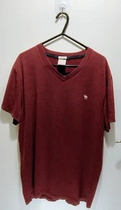 Abercrombie And Fitch Mens Muscle T Shirt In Burgandy Speckle Size Large - Picture 1 of 10
