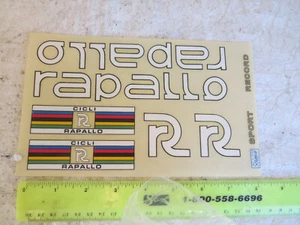 CALCOMANÍAS RAPALLO PEGATINAS DE BICICLETA DE CARRETERA BLANCAS NEGRAS DE COLECCIÓN ITALIA - Imagen 1 de 1