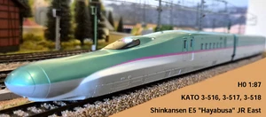 Shinkansen E5 "Hayabusa" JR East 10-tlg., H0 1:87, KATO 3-516 + 3-517 + 3-518 - Bild 1 von 12