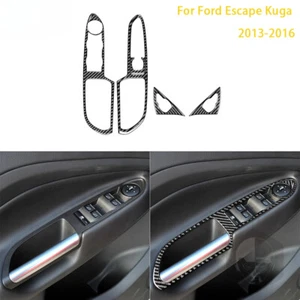 Elevador de ventana interior coche accesorios fibra de carbono para Ford Escape Kuga 2013-2016 - Imagen 1 de 18