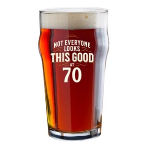 Taza vaso cerveza pinta 70 cumpleaños 70 años regalo divertido jarra 570 ml - Imagen 1 de 9
