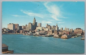 Aerial View Of The Skyline And Inner Harbor, Baltimore, Maryland, Vintage PC - Imagen 1 de 2