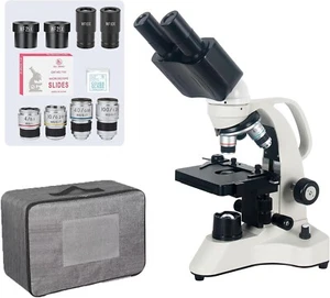 Brand New, Unopened Compound Binocular Microscope 40X-2500X Mag w/ 10X and 25X - Picture 1 of 7