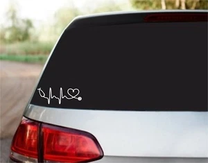 Stetoscopio Heartbeat Lifeline decalcomania vinile - Foto 1 di 10