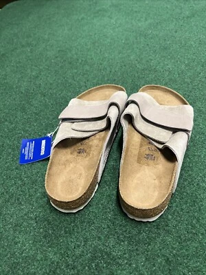 Birkenstock 京都凉鞋石硬币磨砂绒面革 EU 46 男式美国 13-13.5 — 第 1/4 张图片