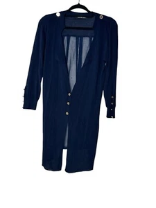 Alexander Wang Cardigan Women's Medium Navy Blue Knit Sweater Career Office - Picture 1 of 9