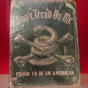 Don't Tread On Me Serpiente Cruz Hueso Metal Lata Signo Comprar Arte Sin Marco - Imagen 1 de 1