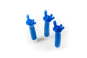 Kugelschreiber 3er Set Scherzartikel Stinkefinger Party Kulli Finger lustig blau - Bild 1 von 4