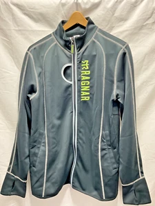 RAGNAR Nordic Track Running Relay Series black full zip Lg lime logo thumb holes - Picture 1 of 23
