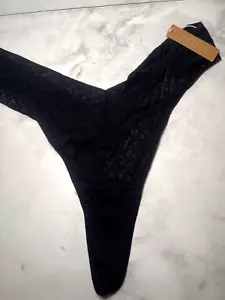 NUEVO TALLA XL- Tanga de malla negra Skims Onyx - Imagen 1 de 3