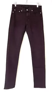 Pantalones SMN The Finn cónicos borgoña ajustados EE. UU. 30 - Imagen 1 de 9