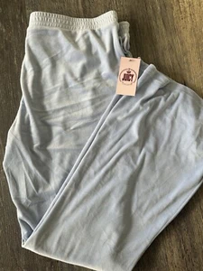 NWT Juicy By Juicy Couture Velour Womens Mid Rise Track Pants Blue size XL - Picture 1 of 6