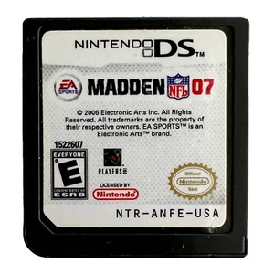 Madden 07 Nintendo DS NTR-ANFE-USA NFL Football Sports No Case ELEC - Picture 1 of 3